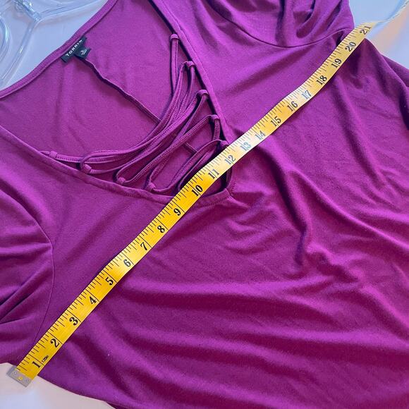 Torrid Berry Romance Lattice Tee Womens Size 2X Relaxed Soft Knit Pullover Top - Picture 10 of 11